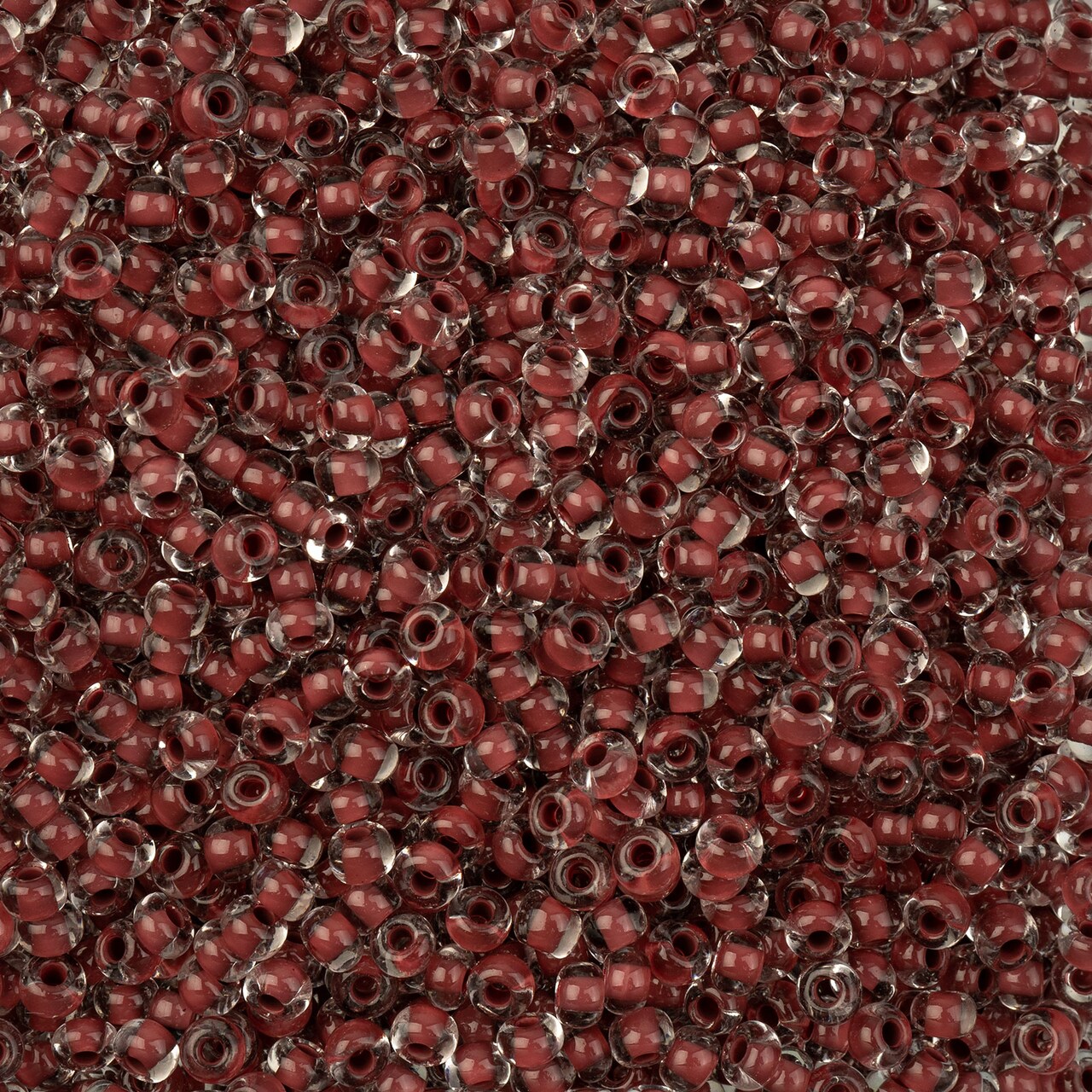 John Bead 6/0 Crystal-Lined Terra Intensive Czech Glass Seed Beads, 22g